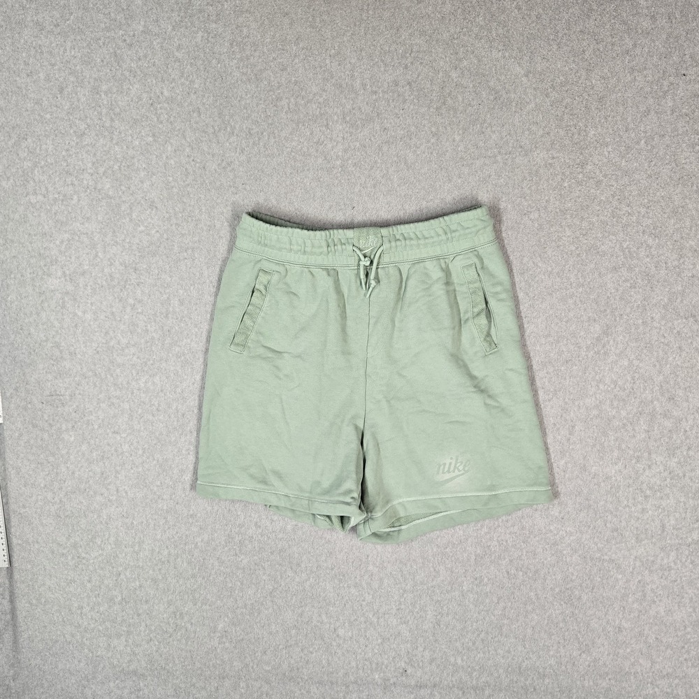 Nike Women Activewear Shorts M Green Athletic‎ Shorts Sweat DM8001-006 Pockets